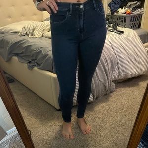 Dark blue Levi high waisted stretchy skinny jeans